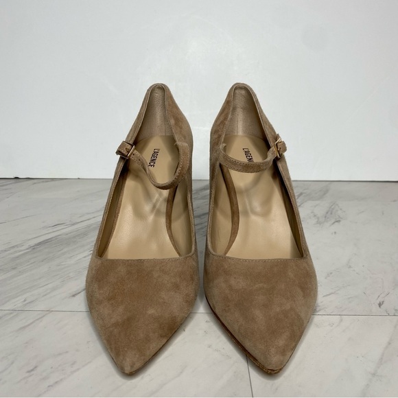 L’Agence Jolie Tan Suede Pointy Toe Pump 8 1/2 - Picture 2 of 15